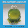 Ceramic Cute Green Grug Design Piggy Bank